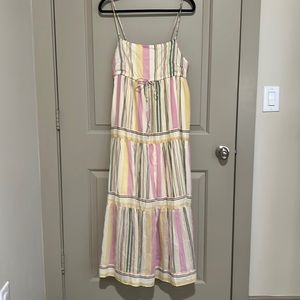 Mango striped maxi dress